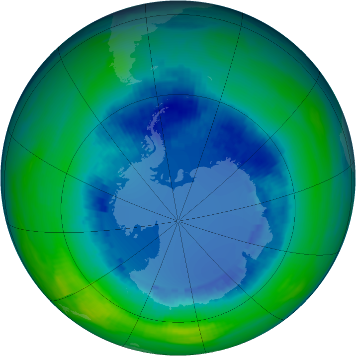 Ozone Map 1992-08-21